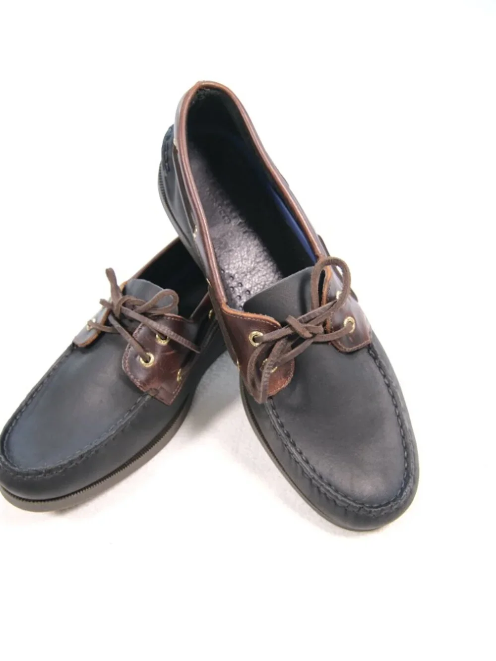 Sperry Top-Sider Authentic Original Boat Shoes two-tone black brown leather